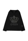 Richmond Black T-shirt For Baby Girl With Crown In Black