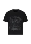 Richmond Black T-shirt For Boy With Grey Logo In Black