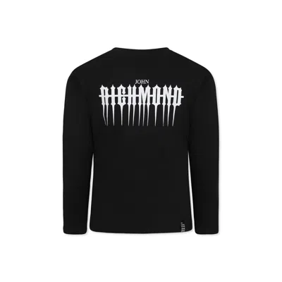 Richmond Kids' Black T-shirt For Boy With Logo