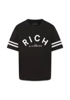 Richmond Black T-shirt For Kids With Logo