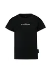Richmond Black T-shirt For Kids With Logo In Black