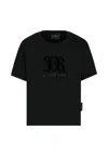 Richmond Black T-shirt For Kids With Logo In Black