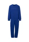 Richmond Blue Suit For Boy With Logo In Blue