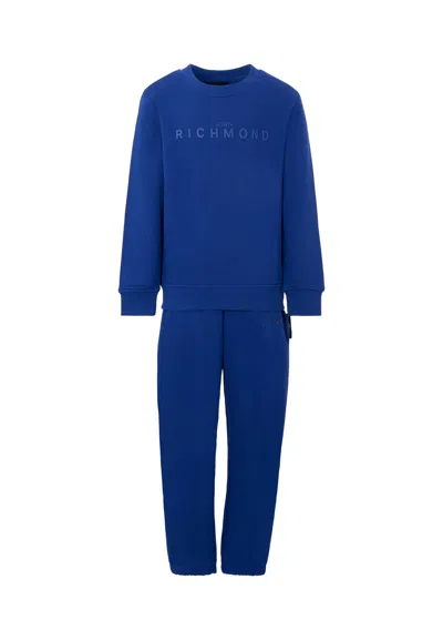 Richmond Kids' Blue Suit For Boy With Logo