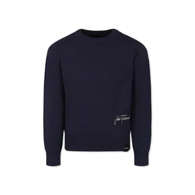 Richmond Kids' Blue Sweater For Boy In Black