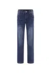Richmond Denim Jeans For Boy With Logo In Blue
