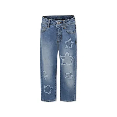 Richmond Kids' Denim Jeans For Girl With Stars In Blue