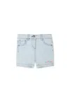 Richmond Denim Shorts For Baby Girl With Logo In Blue