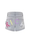 Richmond Denim Shorts For Girl With Logo In Blue