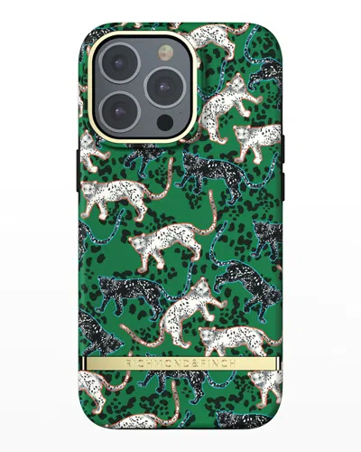 Richmond & Finch Iphone 13 Pro Case, Green Leopard