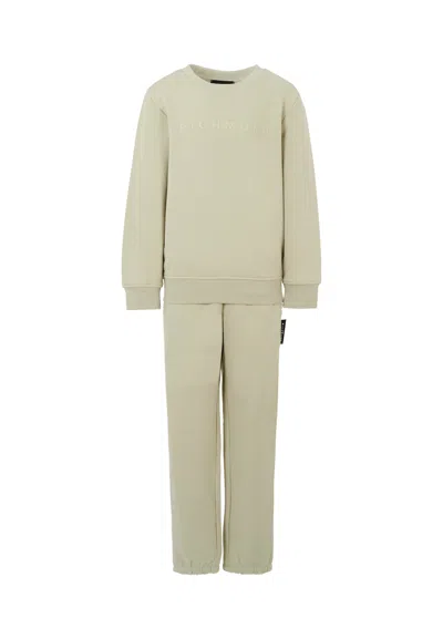 Richmond Kids' Grey Suit For Boy With Logo In Gray