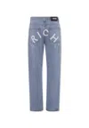 Richmond Light Blu Jeans For Boy With Logo