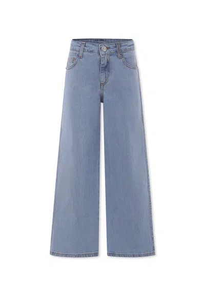 Richmond Kids' Light Blu Jeans For Girl With Logo