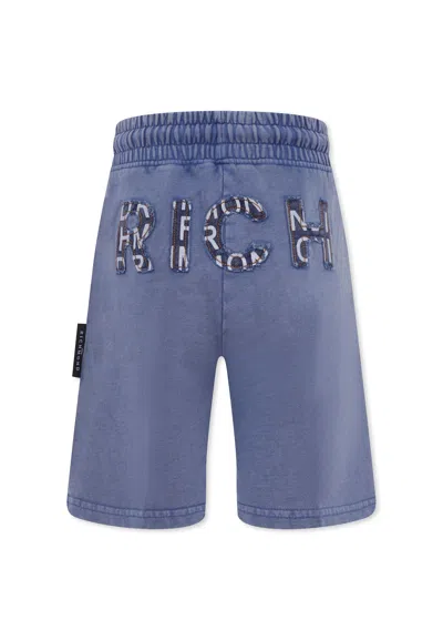 Richmond Kids' Light Blue Shorts For Boy With Logo