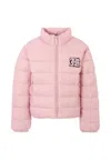 Richmond Lilac Down Jacket For Girl With Logo In Pink