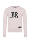 Richmond Lilac Jumper For Girl With Black Logo In Pink