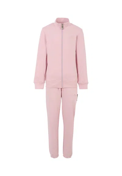 Richmond Kids' Lilac Suit For Girl With Logo In Pink