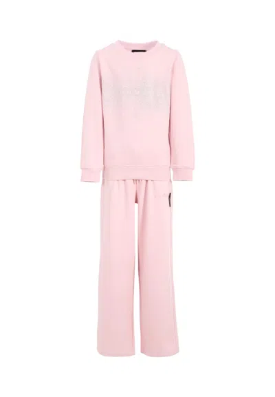 Richmond Kids' Lilac Suit For Girl With Logo In Purple