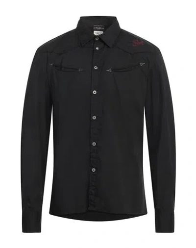 Richmond Man Shirt Black Size Xxl Cotton, Elastane