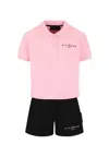 Richmond Pink Suit For Girl With Logo In Pink