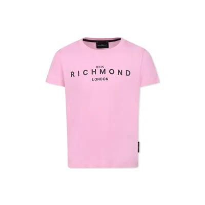 Richmond Kids' Pink T-shirt For Girl With Logo