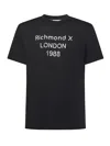 Richmond Printed Cotton T-shirt In Black