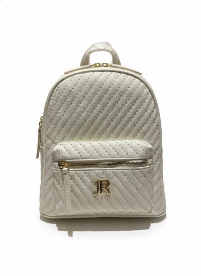 Richmond Quilted Textured Backpack With Metallic Details In Gray
