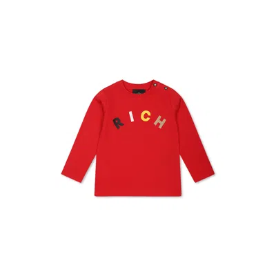 Richmond Red T-shirt For Baby Boy With Logo