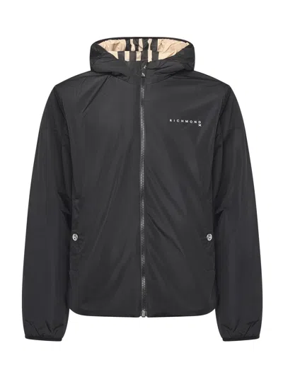 Richmond Samari Reversible Nylon Jacket In Black