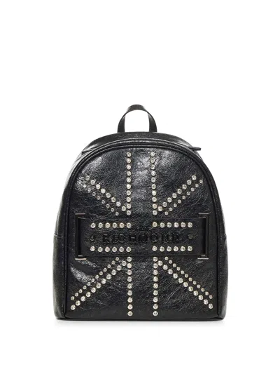 Richmond Textured Synthetic Leather Backpack In Black