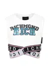 Richmond White Crop Top For Girl With Logo In White