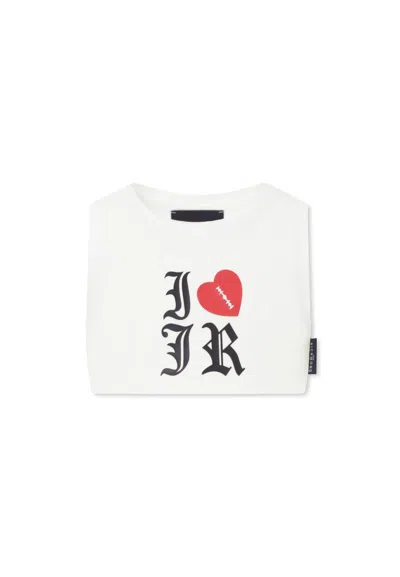 Richmond Kids' White Crop Top For Girl With Logo