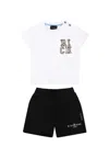 Richmond White Suit For Baby Boy With Logo In White