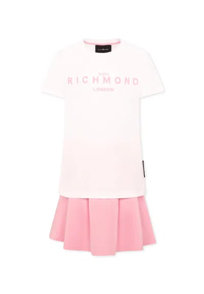 Richmond Kids' White Suit For Girl With Logo