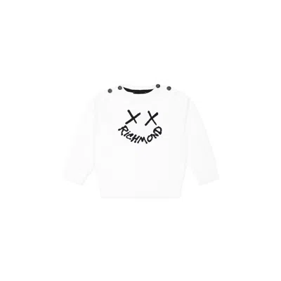 Richmond Kids' White Sweater For Baby Boy With Logo