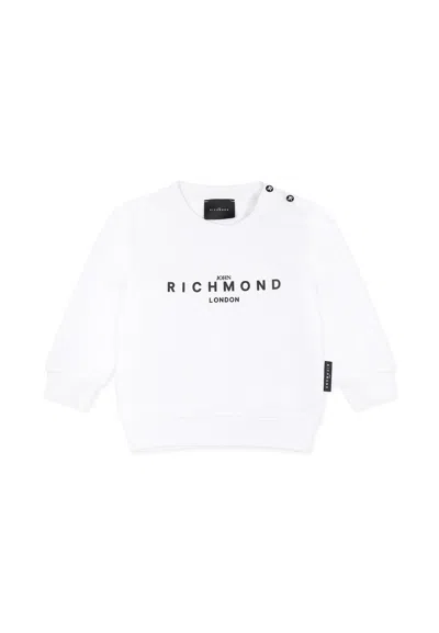 Richmond White Sweatshirt For Baby Boy With Logo