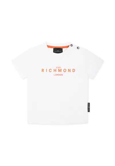 Richmond White T-shirt For Baby Boy With Logo