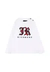 Richmond White T-shirt For Baby Boy With Logo In White