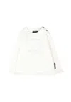 Richmond White T-shirt For Baby Boy With Velvet Logo In White