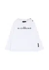 Richmond White T-shirt For Babykids With Logo In White
