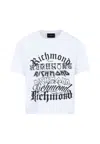Richmond White T-shirt For Boy With Black Logo In White