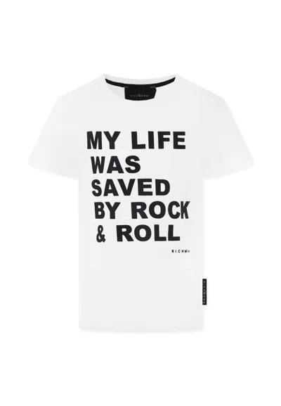Richmond White T-shirt For Kids With Slogan