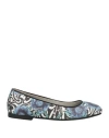 Richmond Woman Ballet Flats Slate Blue Size 8 Soft Leather In Blue