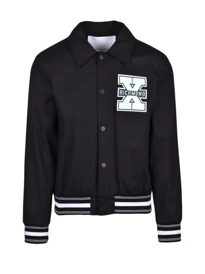 Richmond X Black Cotton College Jacket