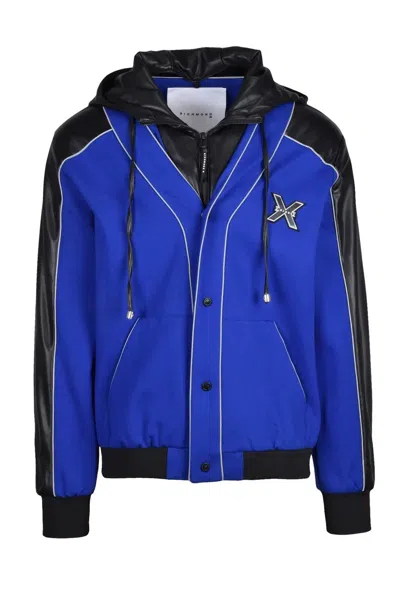 Richmond X Jacket Viscose/nylon - Black/blue In Multi