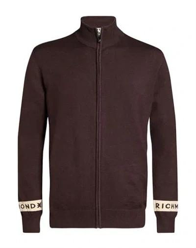 Richmond X Man Cardigan Dark Brown Size Xxl Viscose, Polyester, Nylon