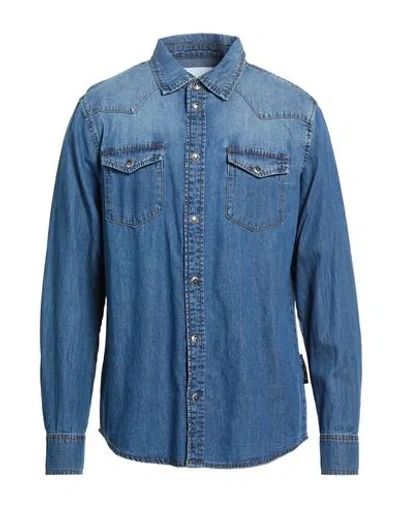 Richmond X Man Denim Shirt Blue Size 42 Cotton