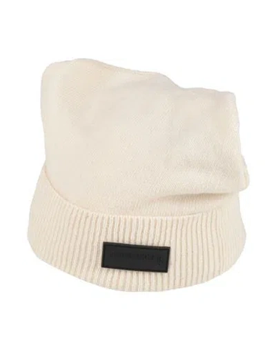Richmond X Man Hat Cream Size S/m Wool, Viscose, Nylon, Cashmere In Neutral