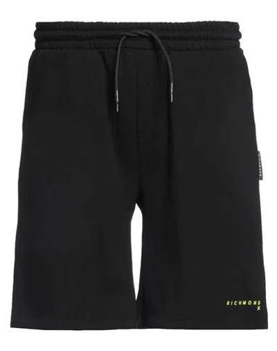 Richmond X Man Shorts & Bermuda Shorts Black Size 3xl Cotton, Polyester In Black