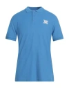 Richmond X Man Polo Shirt Azure Size Xxl Cotton In Blue